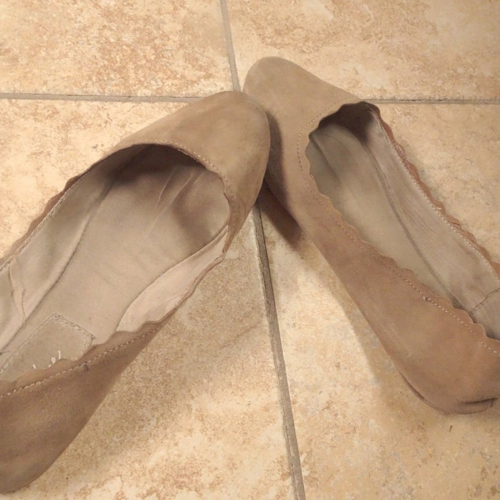 nude cloth dress flats